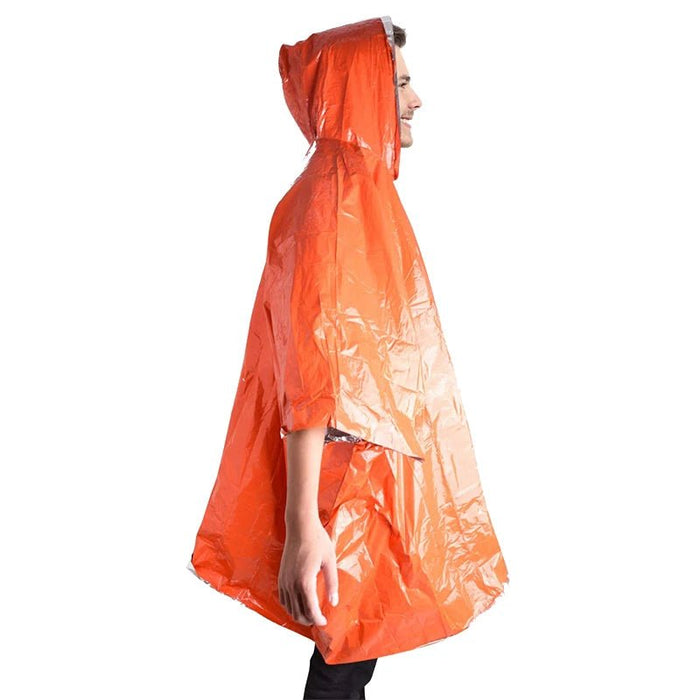 Thermische overlevingsponcho - Reflecterende waterdichte regenjas voor kamperen & wandelen - Bivakshop