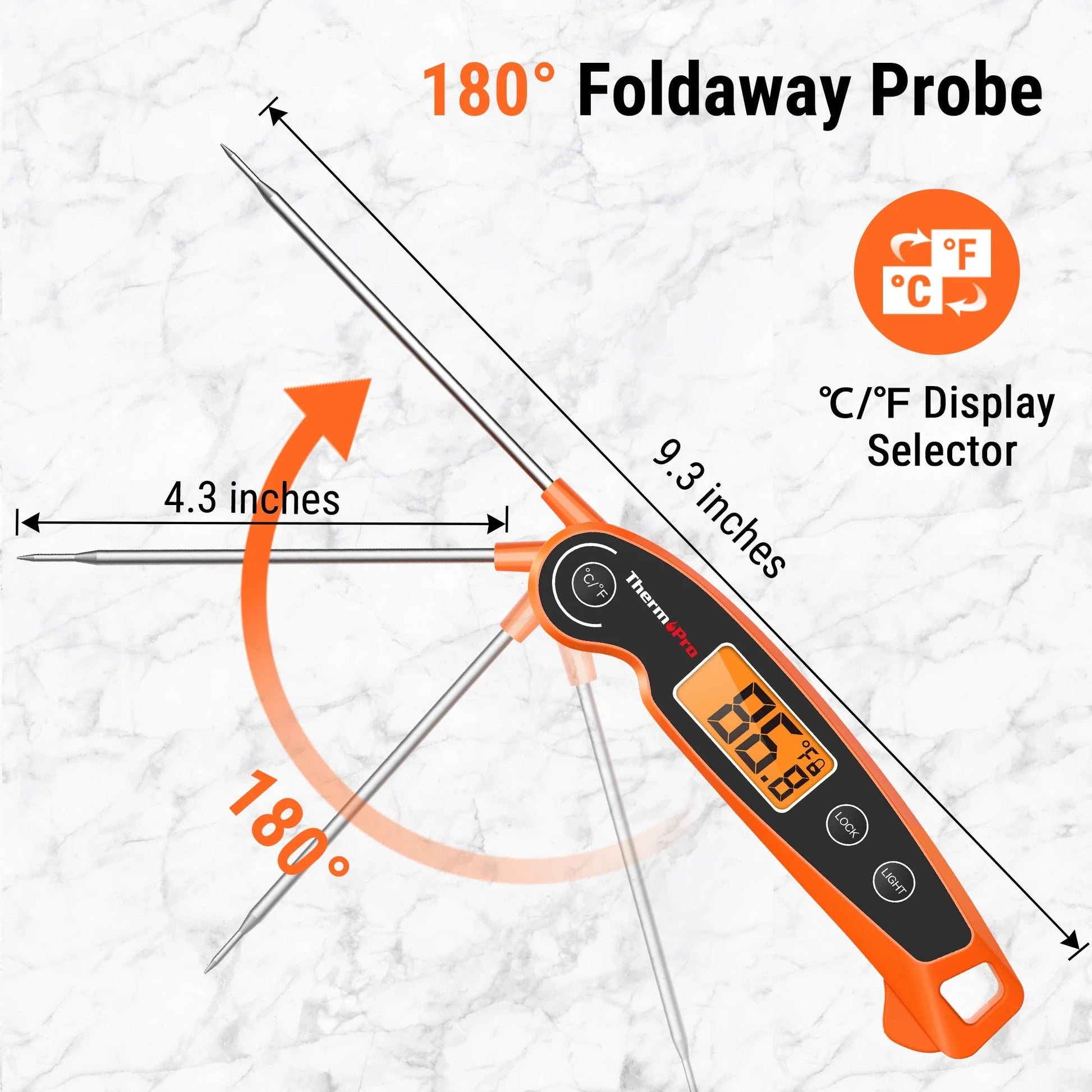 ThermoPro TP605 digitale BBQ - thermometer - Snel en waterdicht - Backlight en kalibratie - Bivakshop