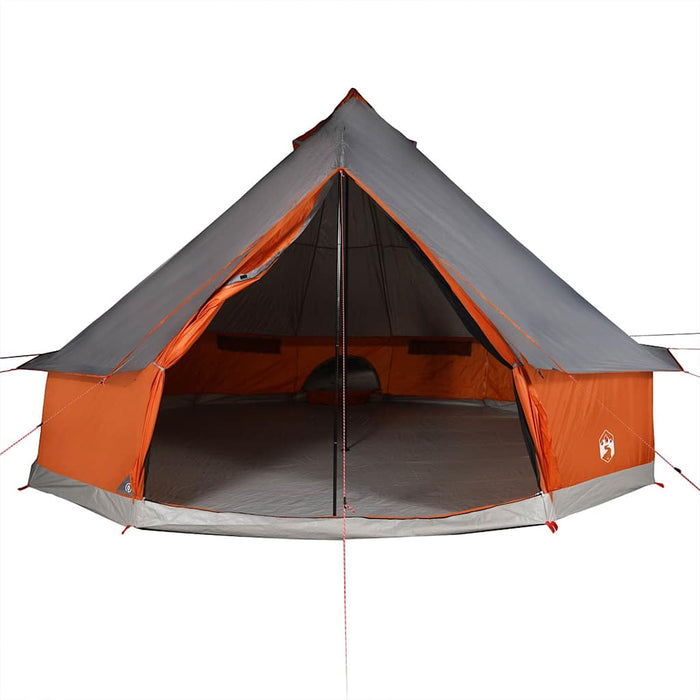 Tipitent Voor Gezin Waterdicht Tipitent – Gezinstent – Waterdicht – Grijs en oranje – 6, 8, 10 of 12 Personen En Oranje - Bivakshop