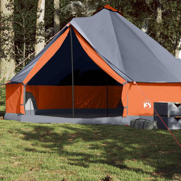 Tipitent Voor Gezin Waterdicht Tipitent – Gezinstent – Waterdicht – Grijs en oranje – 6, 8, 10 of 12 Personen En Oranje - Bivakshop