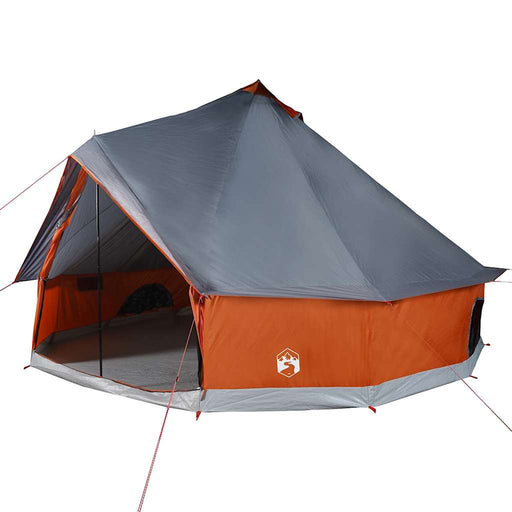 Tipitent Voor Gezin Waterdicht Tipitent – Gezinstent – Waterdicht – Grijs en oranje – 6, 8, 10 of 12 Personen En Oranje - Bivakshop