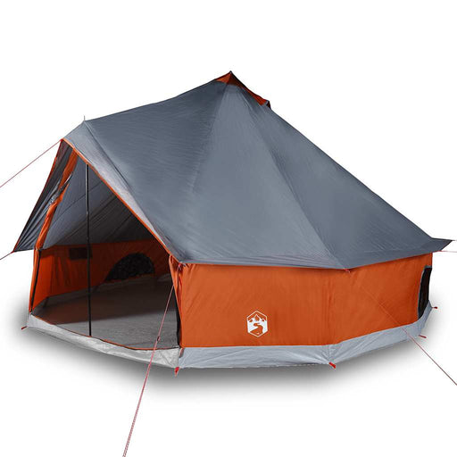 Tipitent Voor Gezin Waterdicht Tipitent – Gezinstent – Waterdicht – Grijs en oranje – 6, 8, 10 of 12 Personen En Oranje - Bivakshop
