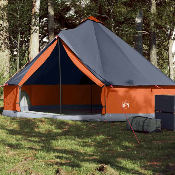 Tipitent Voor Gezin Waterdicht Tipitent – Gezinstent – Waterdicht – Grijs en oranje – 6, 8, 10 of 12 Personen En Oranje - Bivakshop