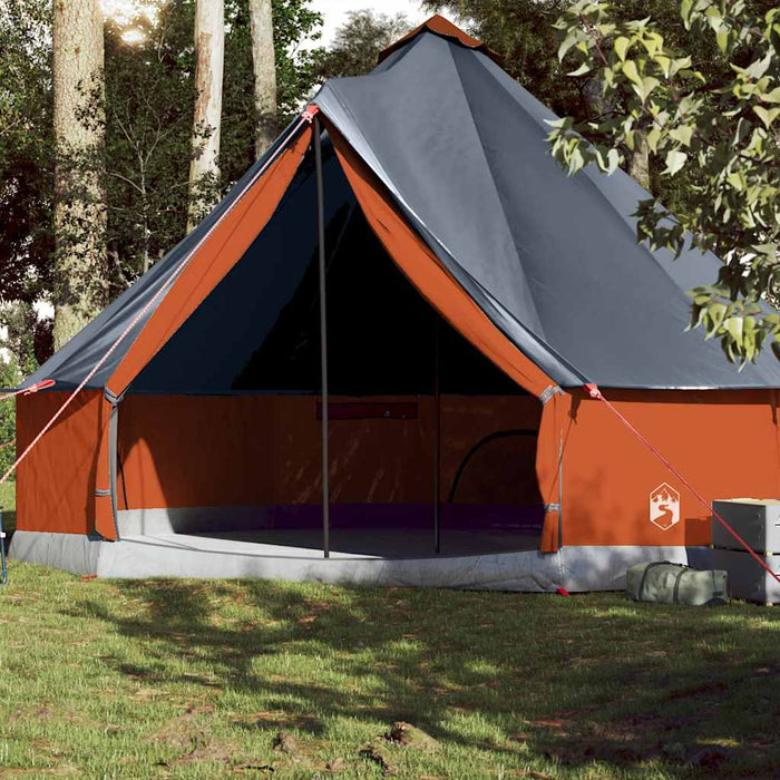 Tipitent Voor Gezin Waterdicht Tipitent – Gezinstent – Waterdicht – Grijs en oranje – 6, 8, 10 of 12 Personen En Oranje - Bivakshop