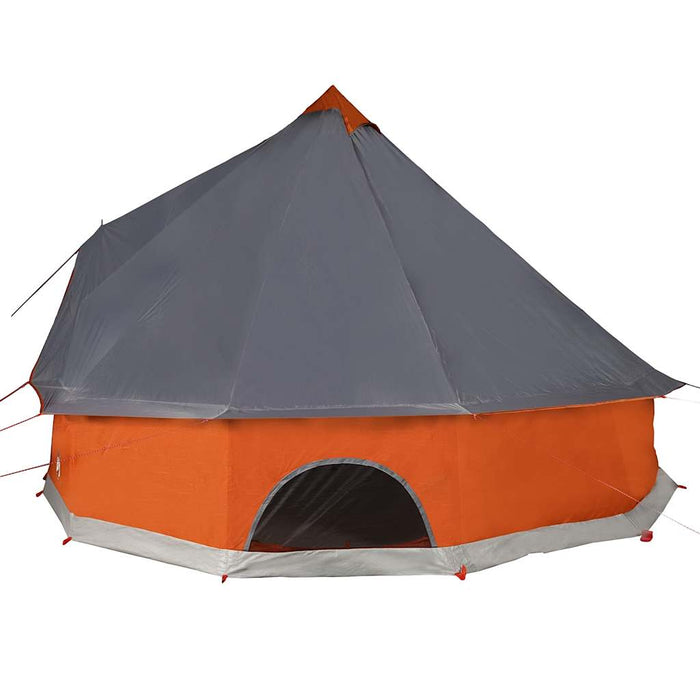Tipitent Voor Gezin Waterdicht Tipitent – Gezinstent – Waterdicht – Grijs en oranje – 6, 8, 10 of 12 Personen En Oranje - Bivakshop
