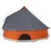 Tipitent Voor Gezin Waterdicht Tipitent – Gezinstent – Waterdicht – Grijs en oranje – 6, 8, 10 of 12 Personen En Oranje - Bivakshop