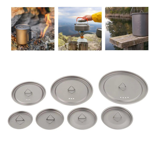 Titanium deksel voor campingbeker – lichtgewicht & herbruikbaar deksel voor outdoor drinkgerei - Bivakshop