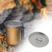 Titanium deksel voor campingbeker – lichtgewicht & herbruikbaar deksel voor outdoor drinkgerei - Bivakshop
