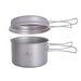 Titanium kookset met inklapbare handgrepen – Pot & pan voor camping - Bivakshop