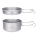 Titanium kookset met inklapbare handgrepen – Pot & pan voor camping - Bivakshop