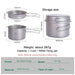 Titanium kookset met inklapbare handgrepen – Pot & pan voor camping - Bivakshop