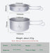 Titanium kookset met inklapbare handgrepen – Pot & pan voor camping - Bivakshop