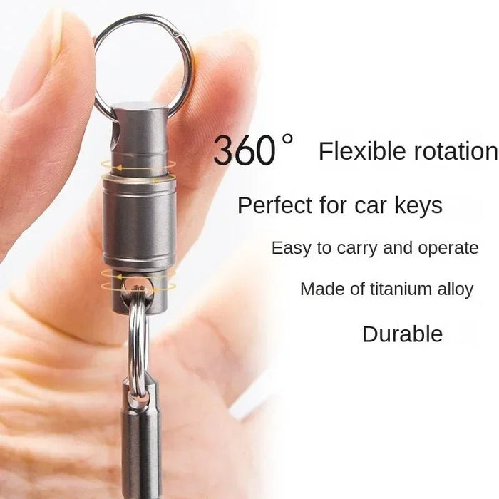 Titanium Rotate Buckle Portable Multifunctional EDC Outdoor Tool Titanium Alloy Waist Belt Quick Buckle Keyring - Bivakshop