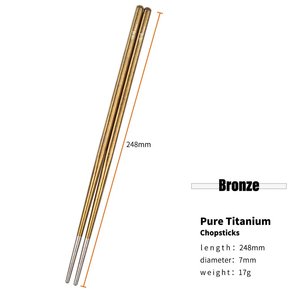 Tito titanium - Lichtgewicht duurzame eetstokjes - Bivakshop
