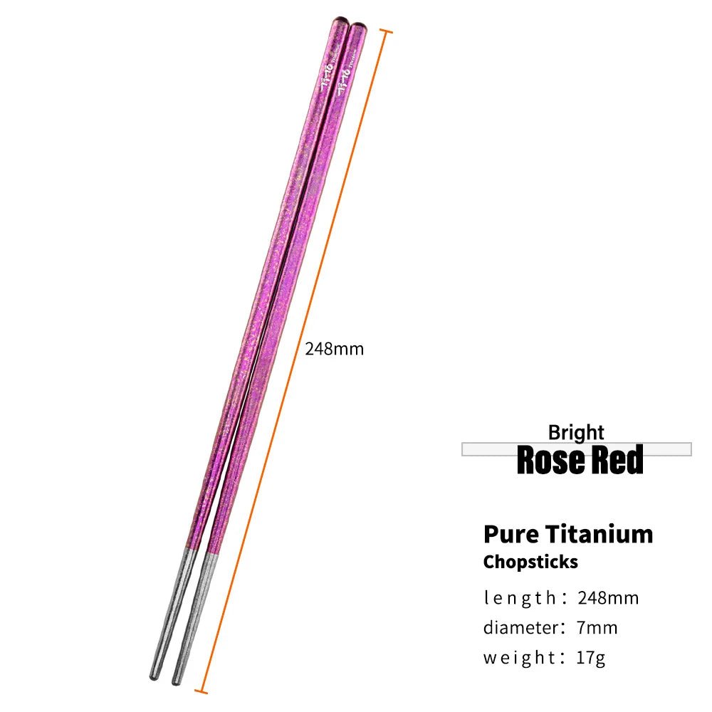 Tito titanium - Lichtgewicht duurzame eetstokjes - Bivakshop