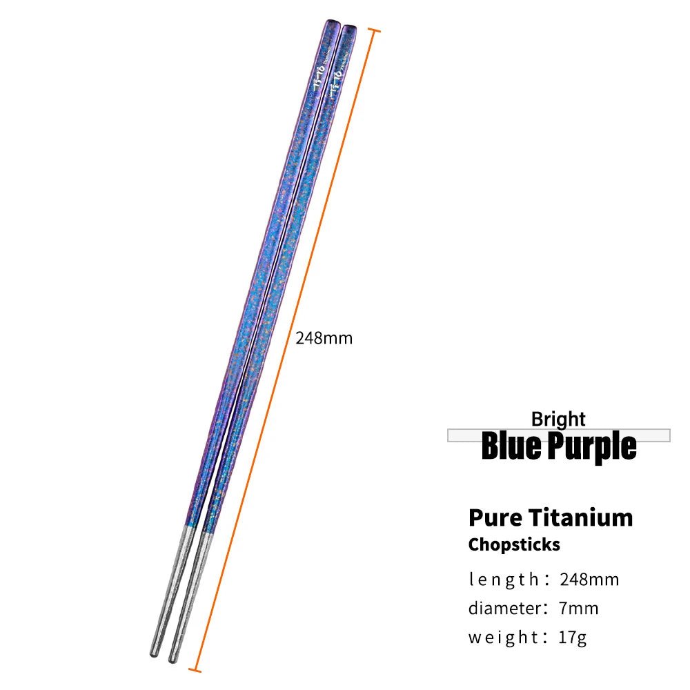 Tito titanium - Lichtgewicht duurzame eetstokjes - Bivakshop