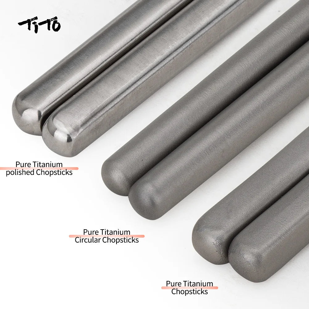 Tito titanium - Lichtgewicht duurzame eetstokjes - Bivakshop