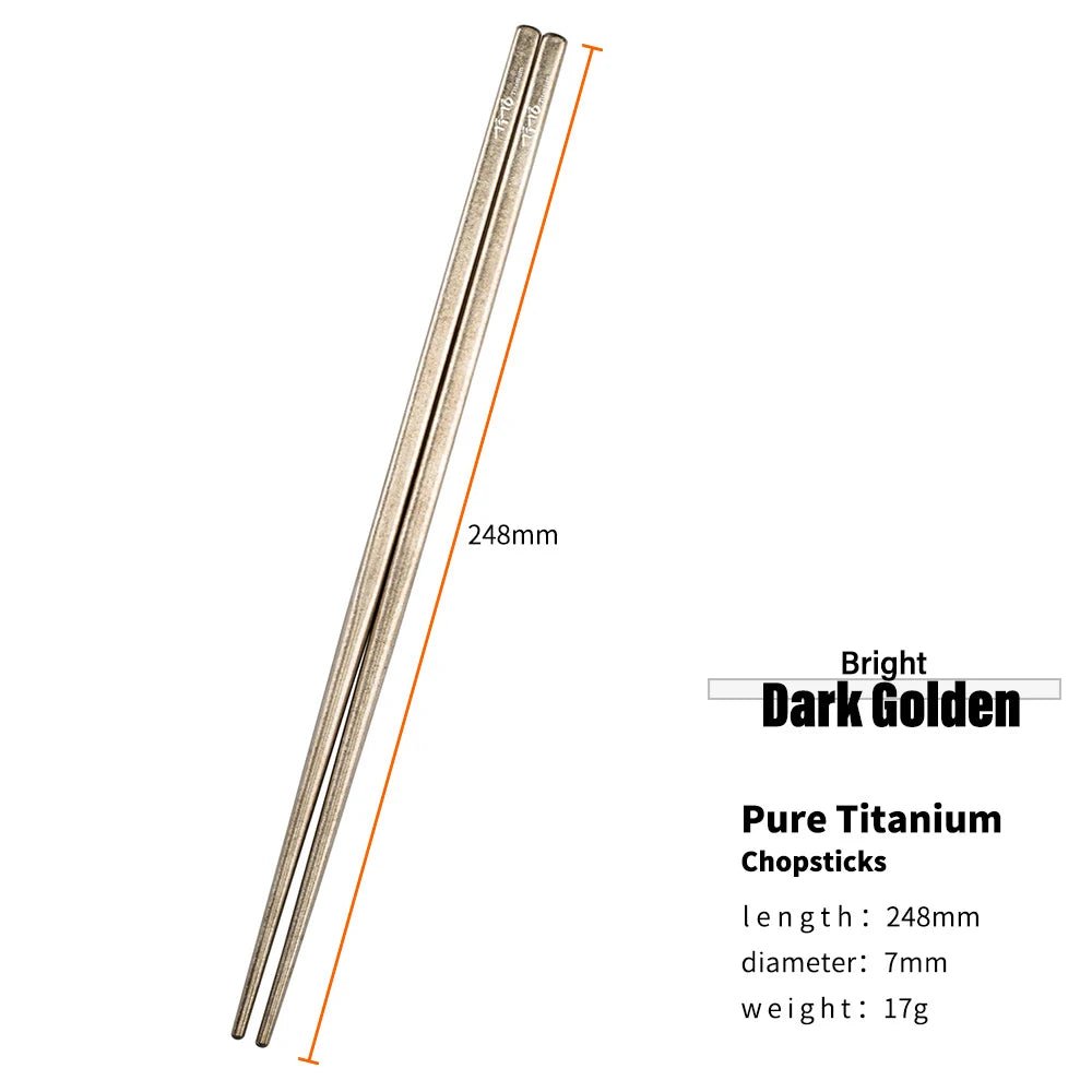 Tito titanium - Lichtgewicht duurzame eetstokjes - Bivakshop