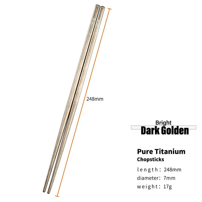 Tito titanium - Lichtgewicht duurzame eetstokjes - Bivakshop