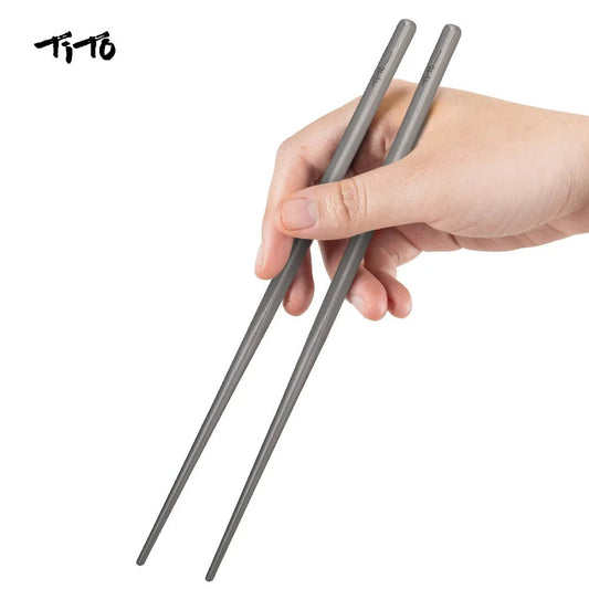 Tito titanium - Lichtgewicht duurzame eetstokjes - Bivakshop