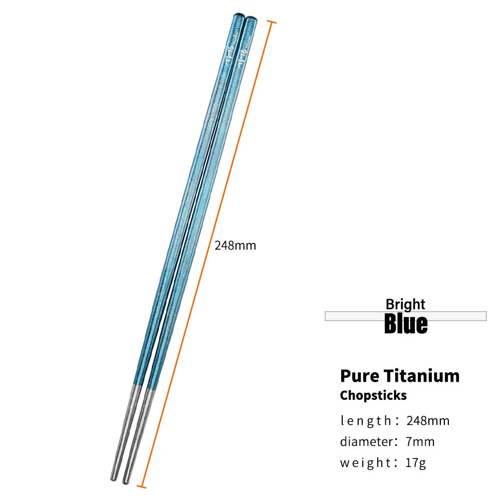 Tito titanium - Lichtgewicht duurzame eetstokjes - Bivakshop