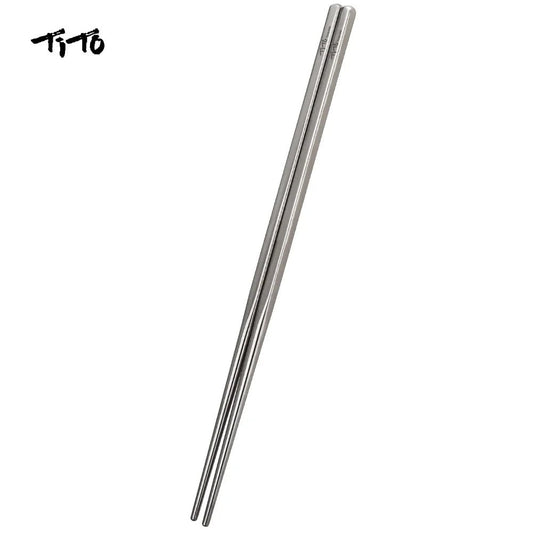 Tito titanium - Lichtgewicht duurzame eetstokjes - Bivakshop