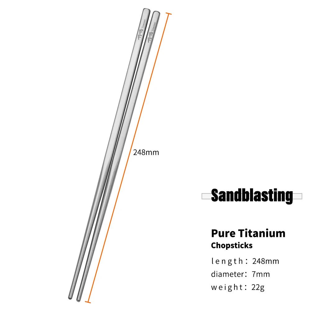 Tito titanium - Lichtgewicht duurzame eetstokjes - Bivakshop