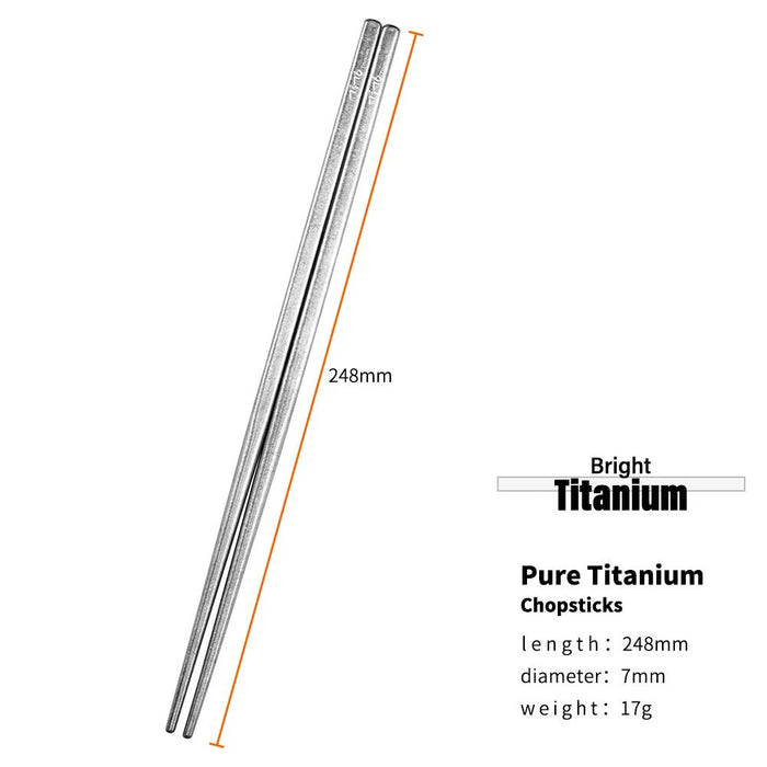 Tito titanium - Lichtgewicht duurzame eetstokjes - Bivakshop