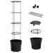 Tomatenkweekpot – Ø29,5 cm – 115 cm – Polypropeen – Antraciet – Met Klimsteun - Bivakshop
