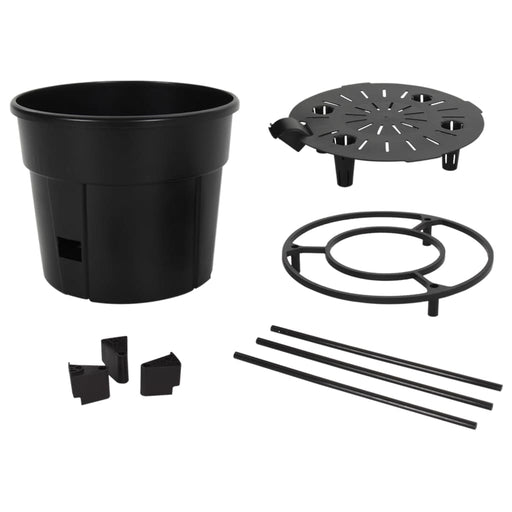 Tomatenkweekpot – Ø29,5 cm – 115 cm – Polypropeen – Antraciet – Met Klimsteun - Bivakshop