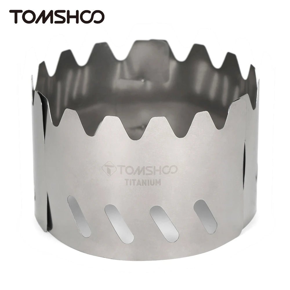Tomshoo Titanium Windscherm – Ultralicht Windscherm voor Gas - en Alcoholbranders – Camping & Hiking - Bivakshop