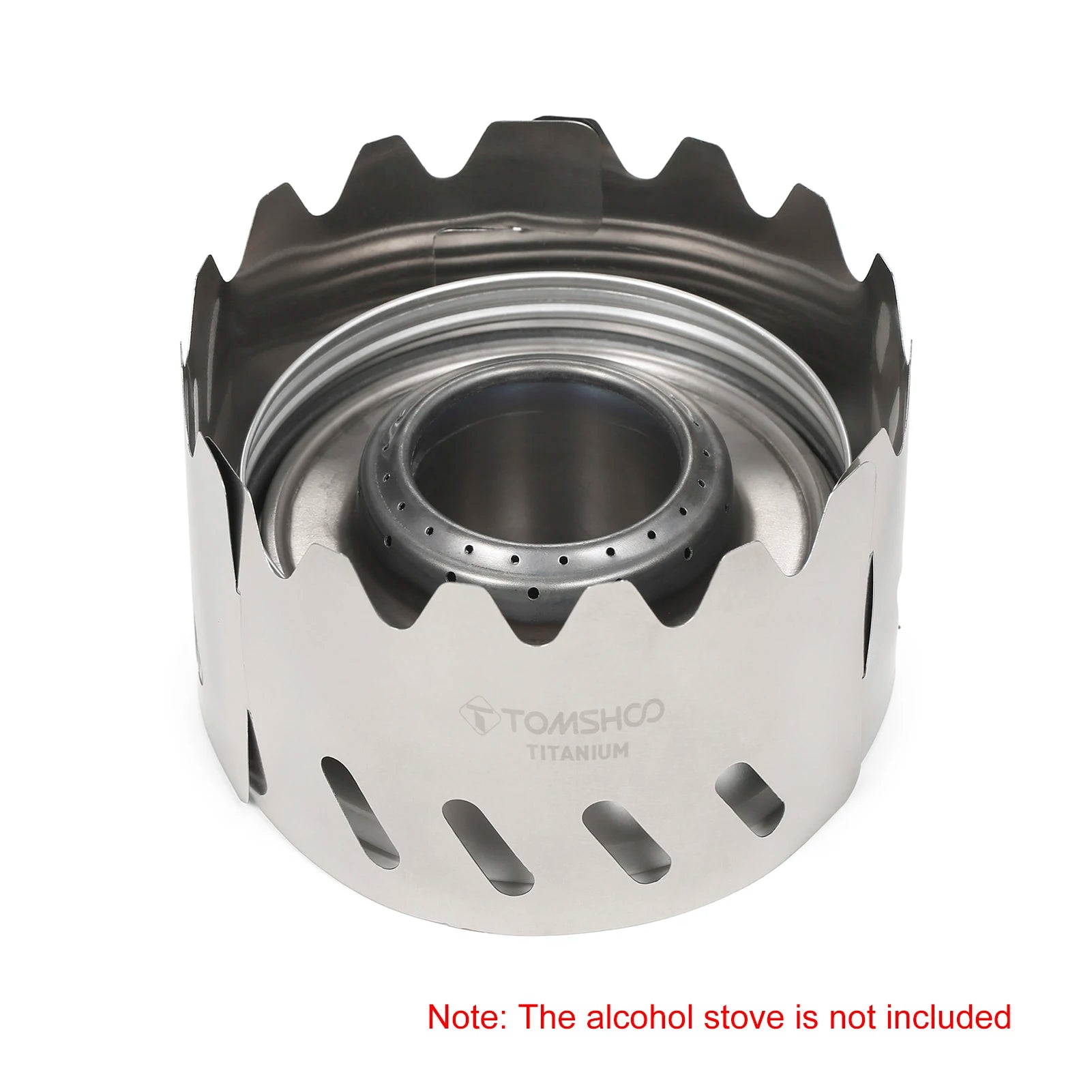 Tomshoo Titanium Windscherm – Ultralicht Windscherm voor Gas - en Alcoholbranders – Camping & Hiking - Bivakshop