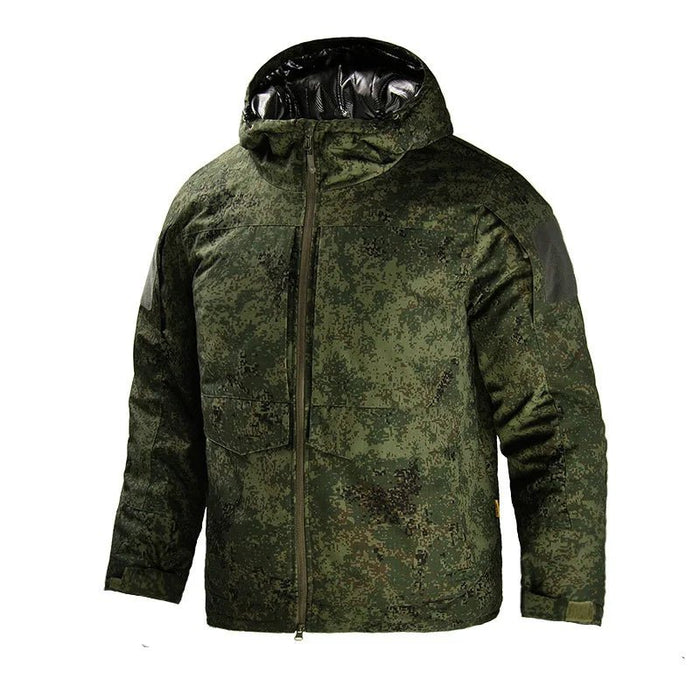TopFight heren winterjas - Warmte - reflecterende camouflage jas met capuchon - Water - en winddicht - Bivakshop