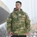TopFight heren winterjas - Warmte - reflecterende camouflage jas met capuchon - Water - en winddicht - Bivakshop