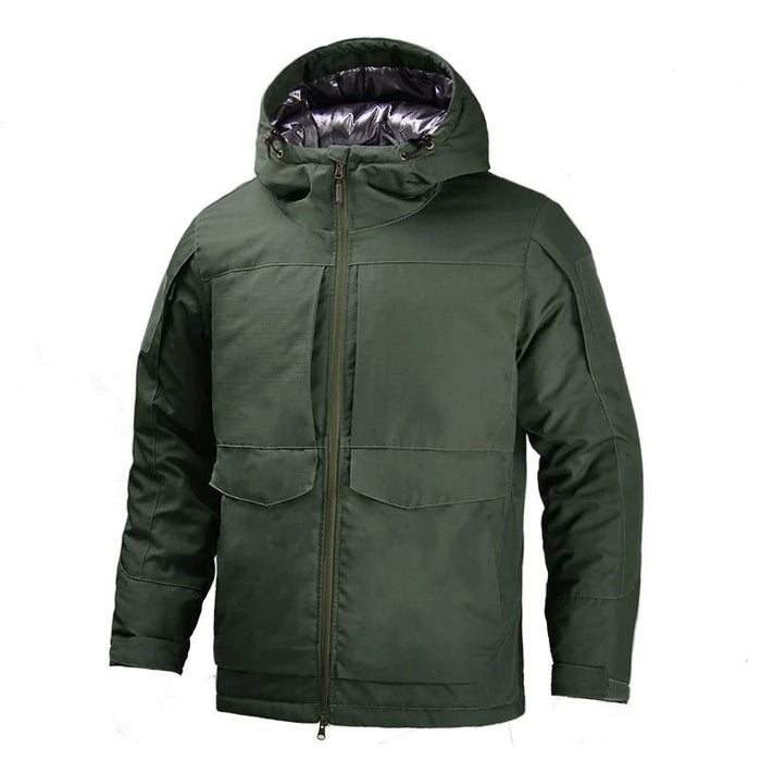 TopFight heren winterjas - Warmte - reflecterende camouflage jas met capuchon - Water - en winddicht - Bivakshop