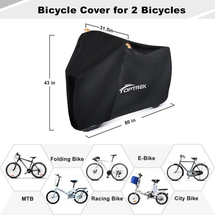 Toptrek fietsenhoes 210D oxford buitenopslag - Anti-UV fietsenhoes met waterdicht membraan - Bivakshop