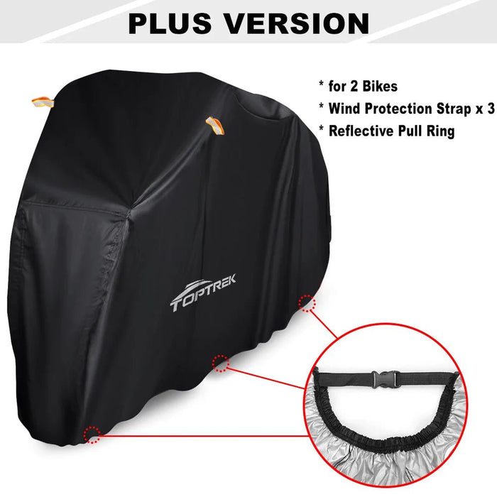 Toptrek fietsenhoes 210D oxford buitenopslag - Anti-UV fietsenhoes met waterdicht membraan - Bivakshop