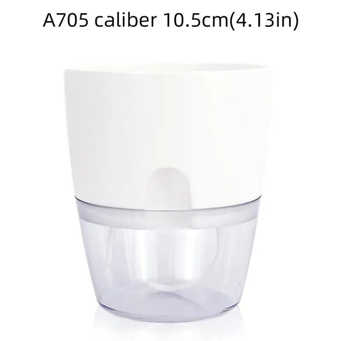 Transparante Zelfbewaterende Bloempot – Dubbele Laag – Indoor Plantenpot met Waterabsorptie Katoentouw - Bivakshop