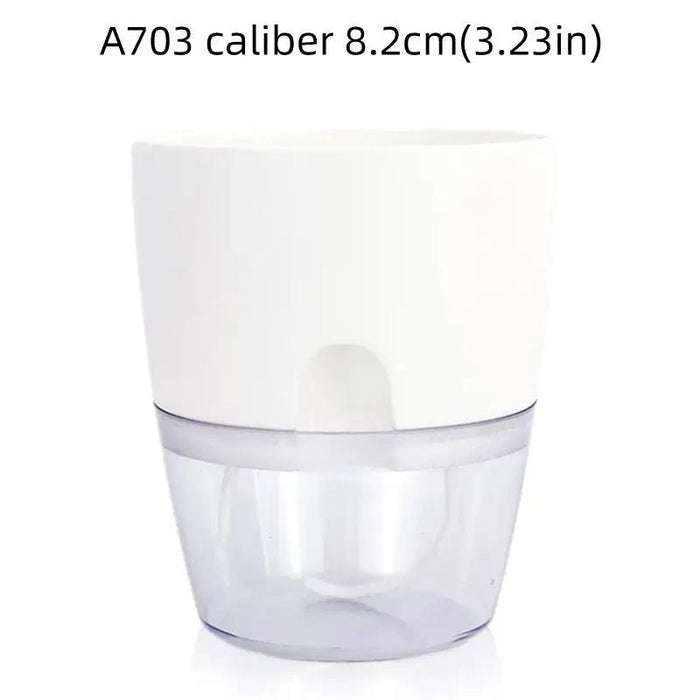 Transparante Zelfbewaterende Bloempot – Dubbele Laag – Indoor Plantenpot met Waterabsorptie Katoentouw - Bivakshop