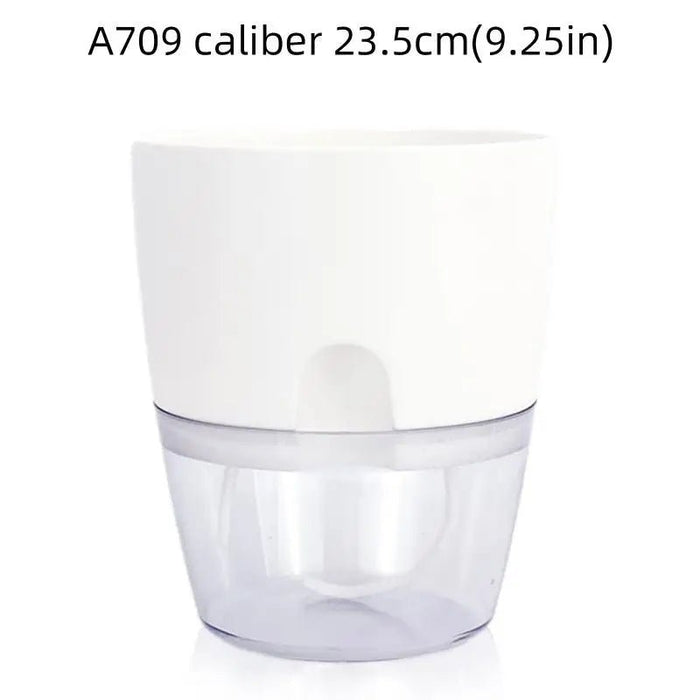 Transparante Zelfbewaterende Bloempot – Dubbele Laag – Indoor Plantenpot met Waterabsorptie Katoentouw - Bivakshop