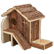 Trixie - Huis Henna - Natuurlijk Schorshout Speelhuis (27x15x21 cm) - Bivakshop
