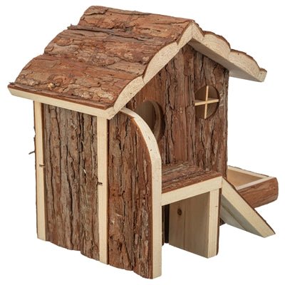 Trixie - Huis Henna - Natuurlijk Schorshout Speelhuis (27x15x21 cm) - Bivakshop