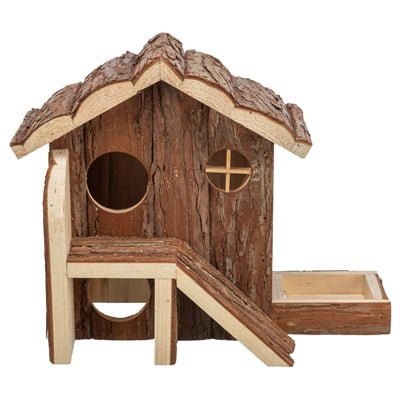 Trixie - Huis Henna - Natuurlijk Schorshout Speelhuis (27x15x21 cm) - Bivakshop