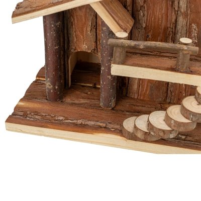 Trixie - Huis Jule - Natuurlijk Schorshout Speelhuis (25x18x21 cm) - Bivakshop