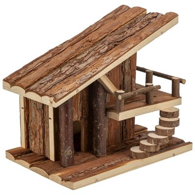 Trixie - Huis Jule - Natuurlijk Schorshout Speelhuis (25x18x21 cm) - Bivakshop