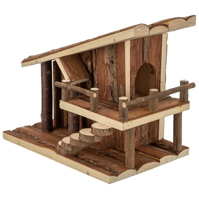 Trixie - Huis Jule - Natuurlijk Schorshout Speelhuis (25x18x21 cm) - Bivakshop