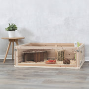 Trixie - Indoor Ren Cavia - Hout & Plexiglas (2 varianten) - Bivakshop