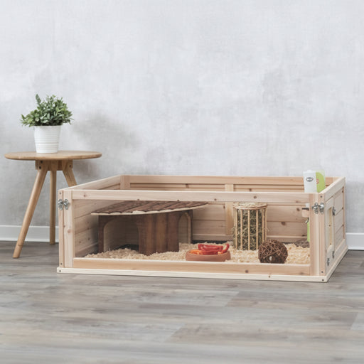 Trixie - Indoor Ren Cavia - Hout & Plexiglas (2 varianten) - Bivakshop