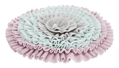 Trixie - Junior Snuffelmat - Interactieve Puzzel - Roze / Mint / Grijs (38 cm) - Bivakshop