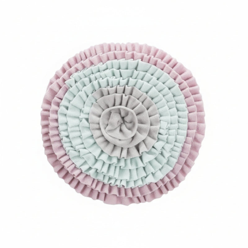 Trixie - Junior Snuffelmat - Interactieve Puzzel - Roze / Mint / Grijs (38 cm) - Bivakshop
